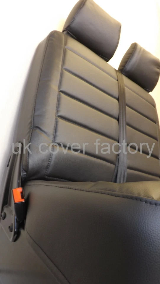 VAN SEAT COVERS FOR VW TRANSPORTER T5 T6 PREMIUM BINARY QUILT DESIGN