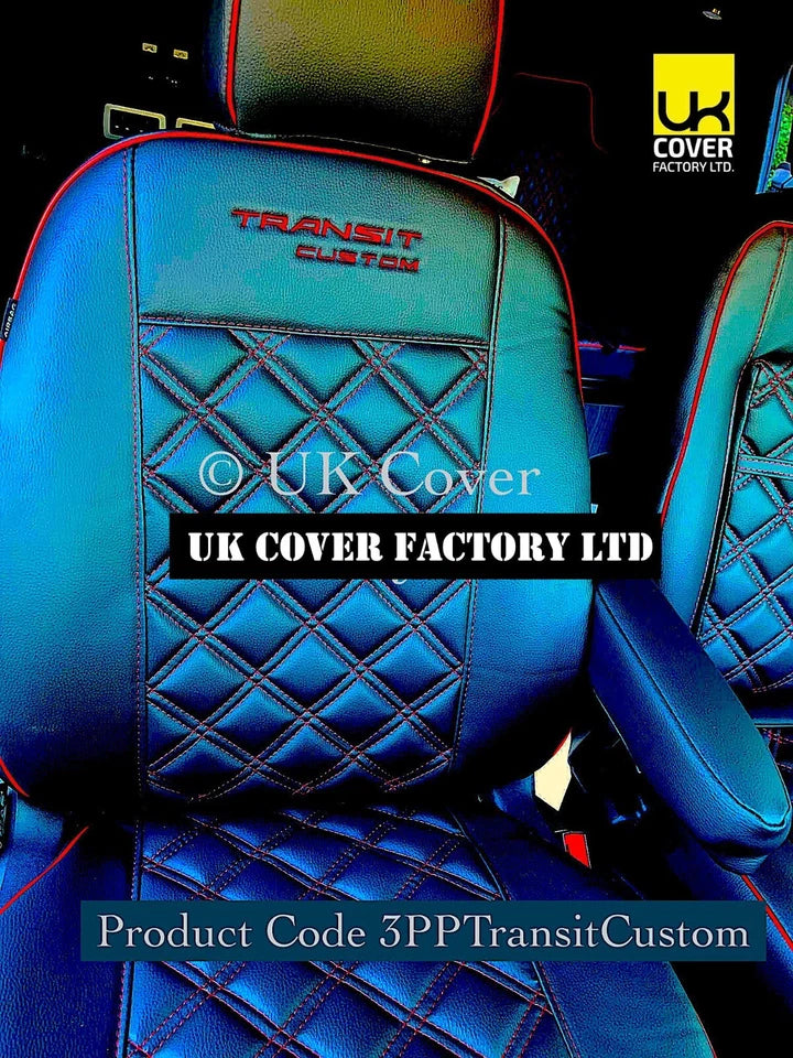 Van Seat Covers For Transit Custom/MK8 Made with TRANSIT CUSTOM 11A3TC RED