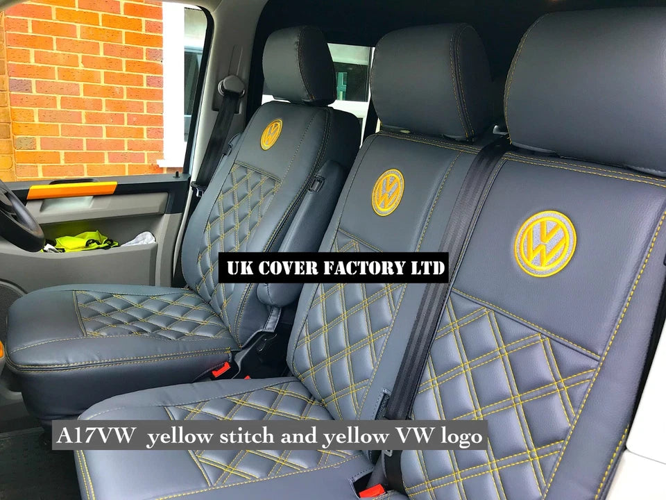 Van Seat Covers For VW ID Buzz Made with Logo 11A17VW Yellow