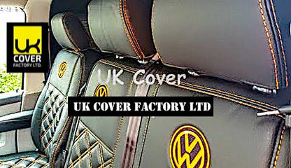 Van Seat Covers For VW ID Buzz Made with Logo 11A19VW Orange