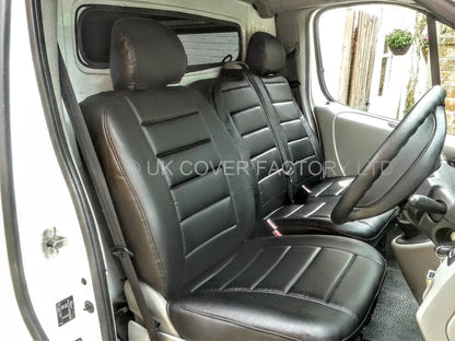 VAN SEAT COVERS FOR VW TRANSPORTER T5 T6 PREMIUM BINARY QUILT DESIGN