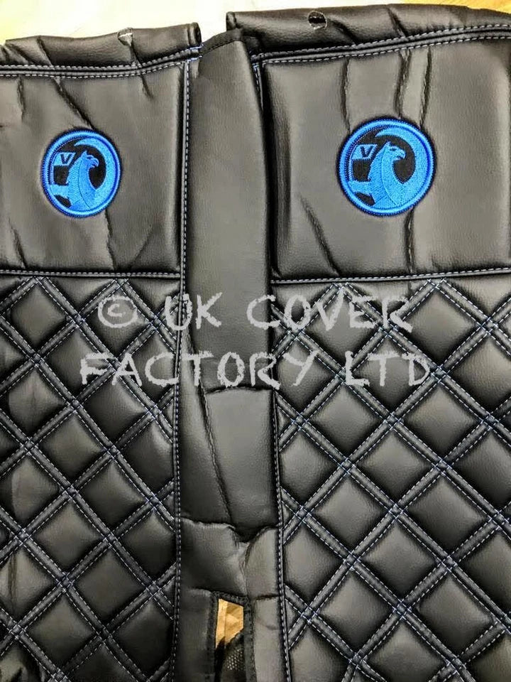 Van Seat Covers For Vauxhall Vivaro Made with Logo 114VX© Blue