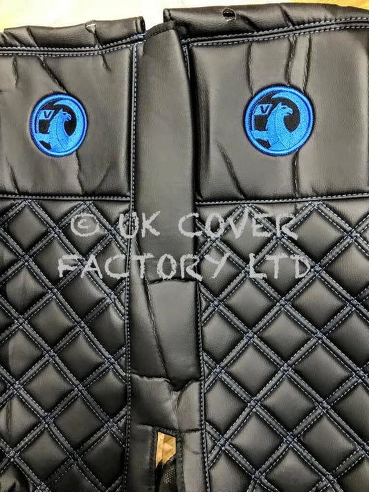 Van Seat Covers For Vauxhall Vivaro Made with Logo 114VX© Blue