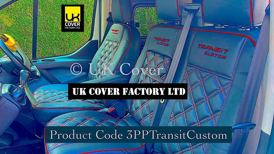 Van Seat Covers For Transit Custom/MK8 Made with TRANSIT CUSTOM 11A3TC RED
