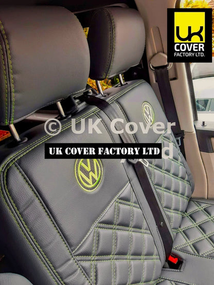 Van Seat Covers For VW ID Buzz Made with Logo 11A8VW Lime Green