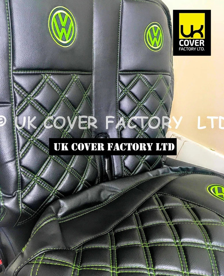 Van Seat Covers For VW ID Buzz Made with Logo 11A8VW Lime Green