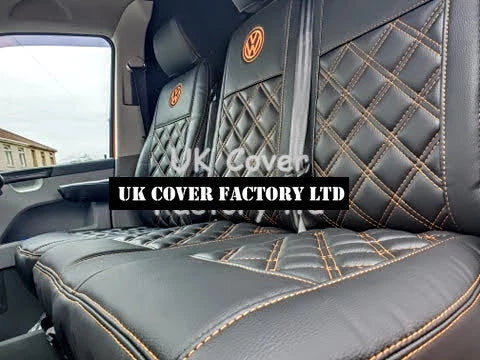 Van Seat Covers For VW ID Buzz Made with Logo 11A19VW Orange