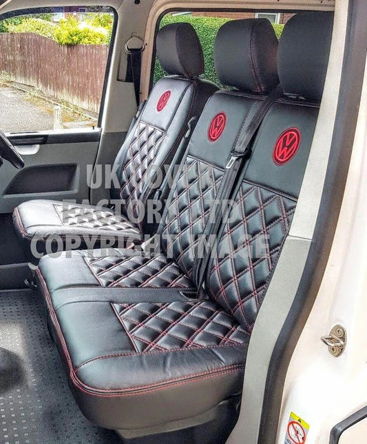 Van Seat Covers For VW ID Buzz Made with Logo 11A3VW Red