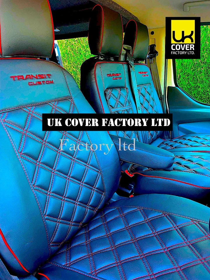 Van Seat Covers For Transit Custom/MK8 Made with TRANSIT CUSTOM 11A3TC RED