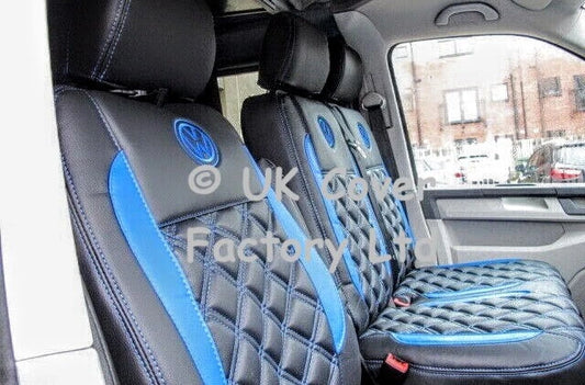 Van Seat Covers For VW ID Buzz Made with Logo 11A24VW Blue