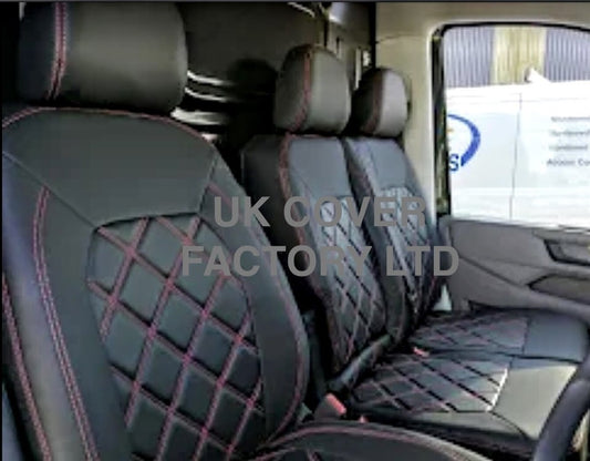 Van Seat Covers For Mercedes Sprinter Made with Logo Single & Double 11A19MER© Orange