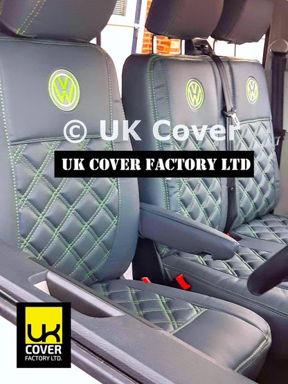 Van Seat Covers For VW ID Buzz Made with Logo 11A8VW Lime Green