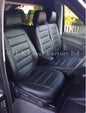 VAN SEAT COVERS FOR VW TRANSPORTER T5 T6 PREMIUM BINARY QUILT DESIGN