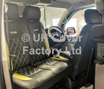 Van Seat Covers For VW Transporter Made with Sportline Logo 11A27SL Yellow