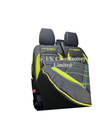 Van Seat Covers For Transit Custom/MK8 Made with Transit Custom 1A28PPTC Limegreen